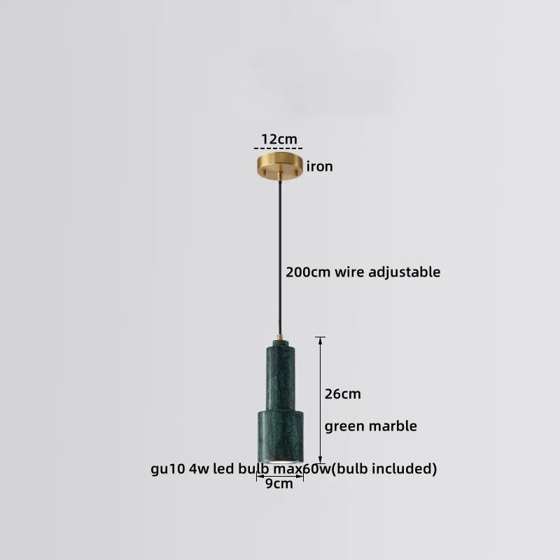 LED Marble Pendant Lamp: Modern Luxury Hanging Light for Home, Restaurant & Bedroom