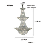 K9 Crystal Gold Ceiling Chandelier - Trendy Chrome Lighting