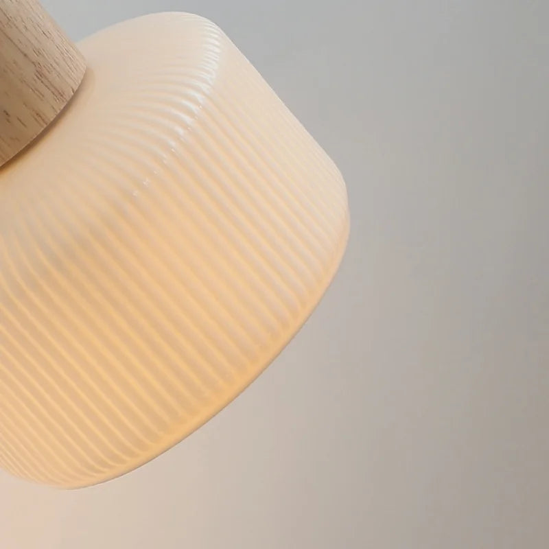 LED Wall Lights Wood White Ceramic Rotate, Living Room Bedside Lamp