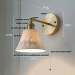 LED Wall Lamp Sconce Up Down Rotate Pull Chain Switch Modern Stair Light Fixtures