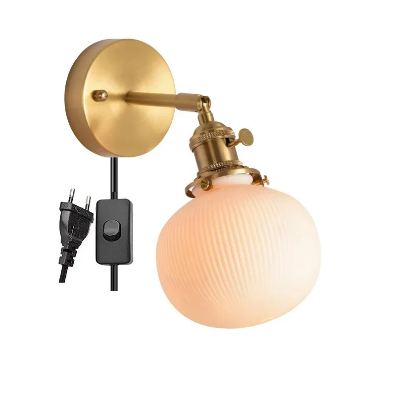 Afralia™ White Ceramic LED Wall Lights for Home Lighting in Bedroom, Living Room, Bathroom