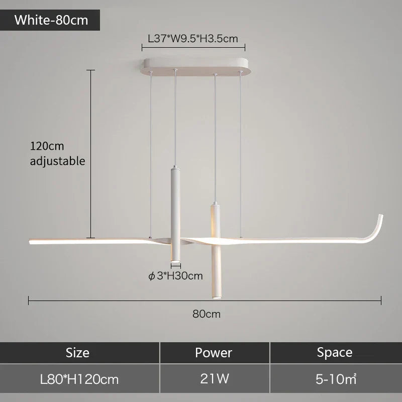 Modern LED Dining Room Chandelier for Minimalist Dining Tables and Bars