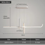 Modern LED Dining Room Chandelier for Minimalist Dining Tables and Bars