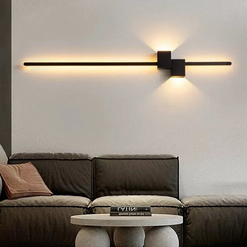 Modern Minimalist Strip Lighting: Aluminum Bedroom Living Room Wall Lamp