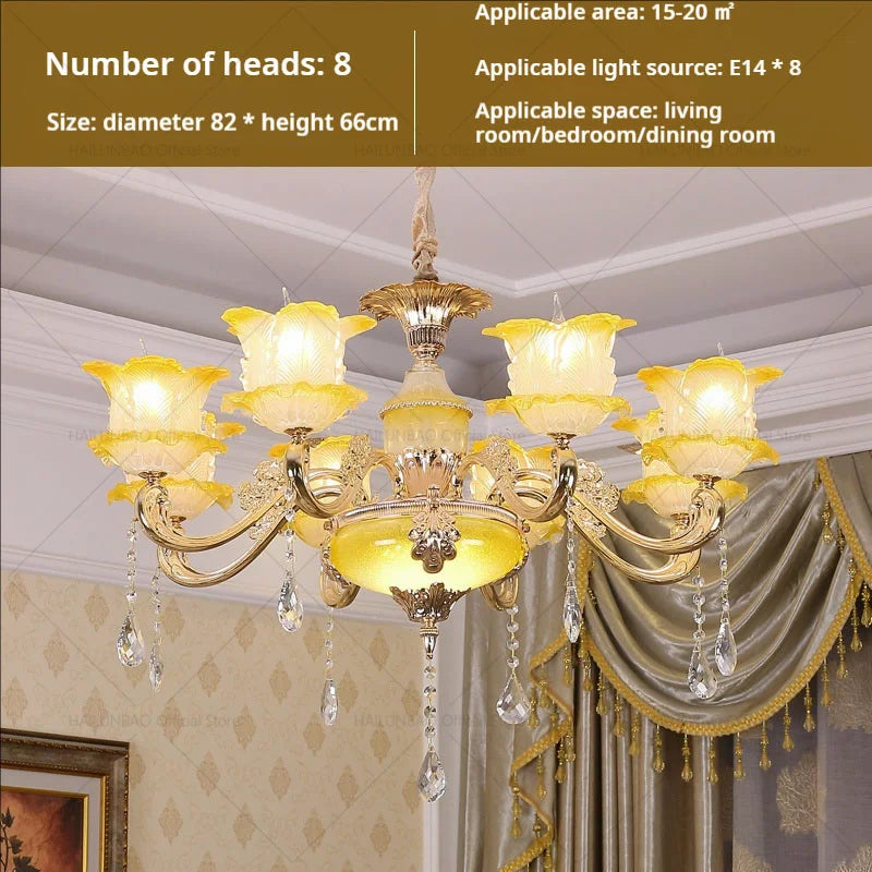 Elegant Crystal Chandelier Living Room Bedroom Lighting