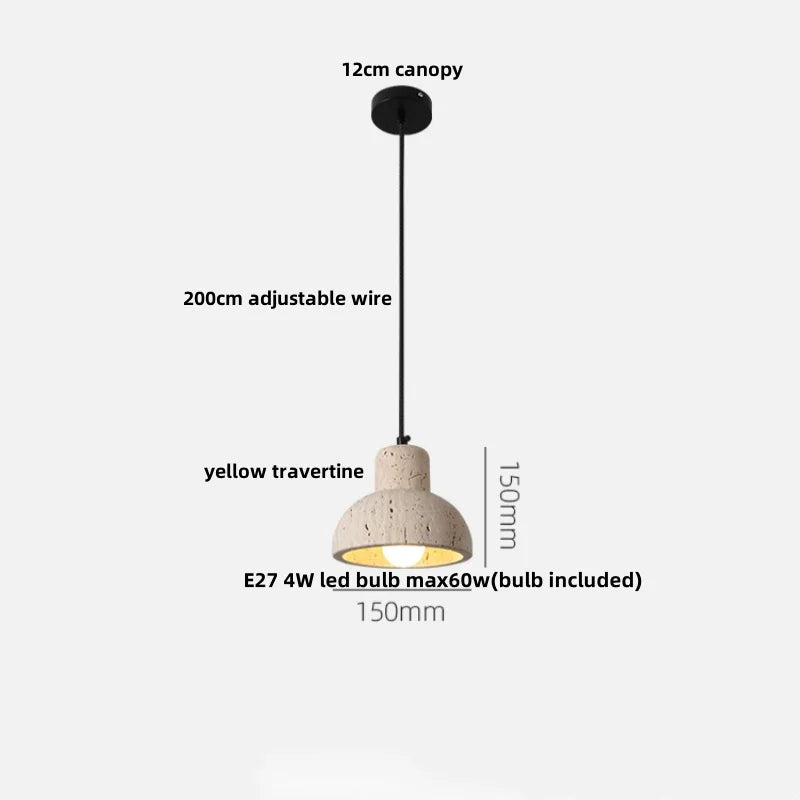 Cave Stone LED Pendant Lamp - Nordic Modern Hanging Light