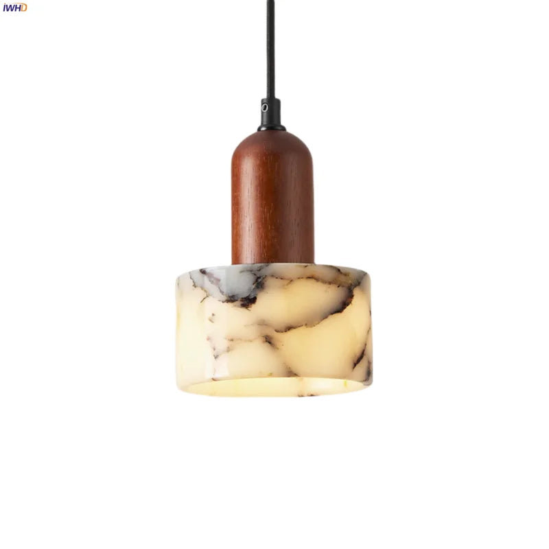 Afralia™ Marble LED Pendant Lights for Kitchen Bedroom Living Room - Nordic Modern Hanging Lamp