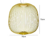 Spokes Pendant: Minimalist Birdcage Hanging Light for Villa, Lobby, Staircase & Home Decor