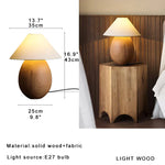 Retro Wood Carving Table Lamp Black Elegant Desk Light Home Office Decor