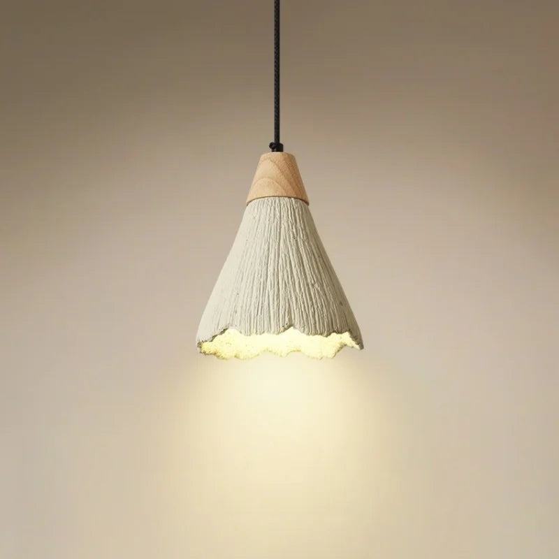 Afralia™ Wabi Sabi Cement LED Pendant Lamp for Kitchen, Bedroom & Living Room