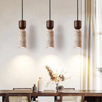 Nordic Yellow Travertine LED Pendant Light by - Modern Wood Home Decor