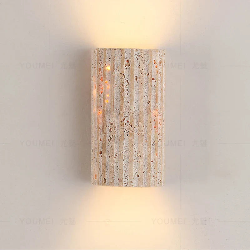 Yellow Travertine LED Wall Light Room Decoration Living Dining LED Wall Lamp