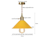 Yellow Iron Art LED Pendant Lights - Modern Nordic Style for Home Decor