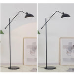 Nordic Adjustable Floor Lamp with Marble Base - Black