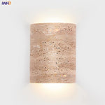 Yellow Travertine LED Wall Light Sconces for Living Room Home Decor