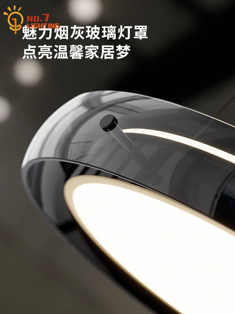 Minimalist Glass Pendant Light LED for Bedroom Living Room Cafe