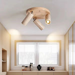 Stone Ceiling Lamp Spot Light Adjustable Angle Wood Base