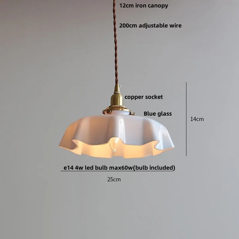 Modern Copper Glass Pendant Light Fixture for Reading Aisle Coffee Pink Home Decor