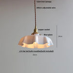 Modern Copper Glass Pendant Light Fixture for Reading Aisle Coffee Pink Home Decor
