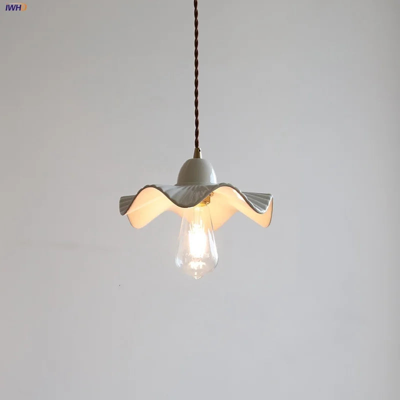 Modern Ceramic LED Pendant Light Fixture for Study, Bedside, Dining Room