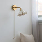 Ceramic LED Wall Lights with Pull Chain Switch for Bathroom Mirror