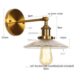 Afralia™ Industrial Loft LED Wall Light for Bedroom, Bathroom, Stairs - Plug In Iron Lamp