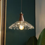 Modern LED Pendant Lights Glass Wood Suspension Luminaire