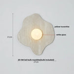 Stone LED Wall Light Fixture Modern Luxury White Glass Wall Lamp