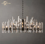 Brass Chrome Black Metal LED Crystal Chandeliers Pendant Lamps for Bedroom & Living Room