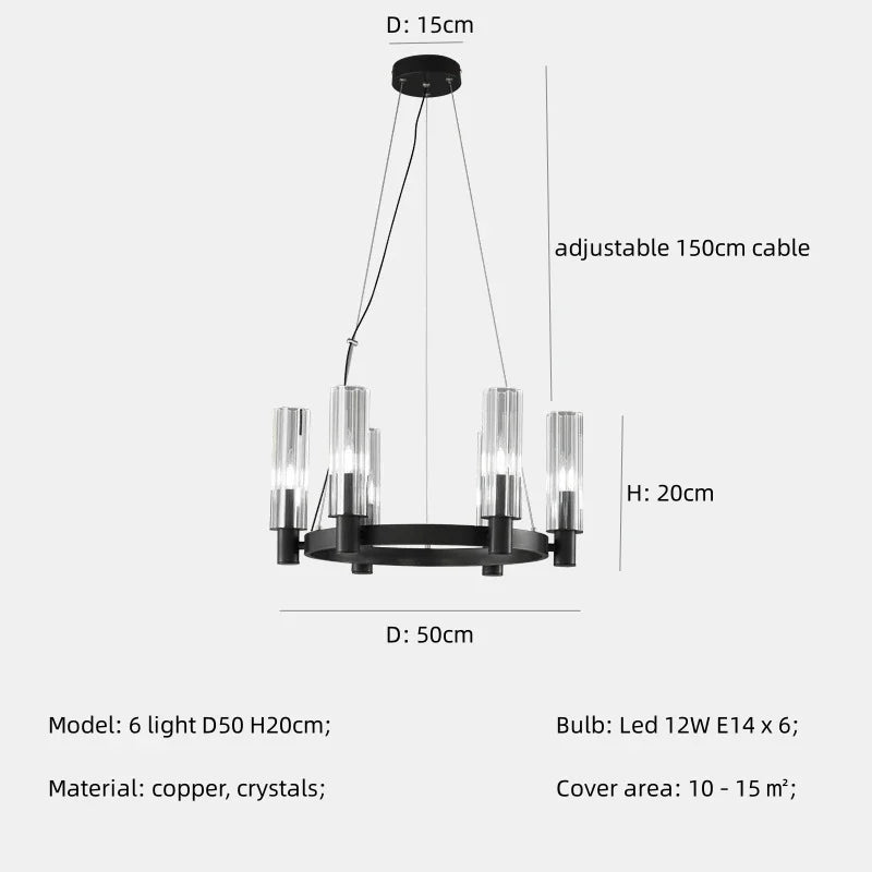 Crystal Chandelier Pendant Lights - Luxury LED Lighting for Living Room