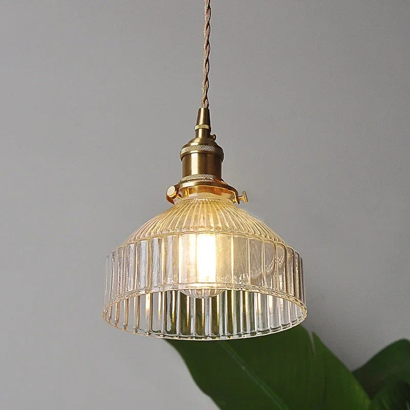 Clear Glass LED Pendant Lamp Modern Wire Adjustable Hanging Light