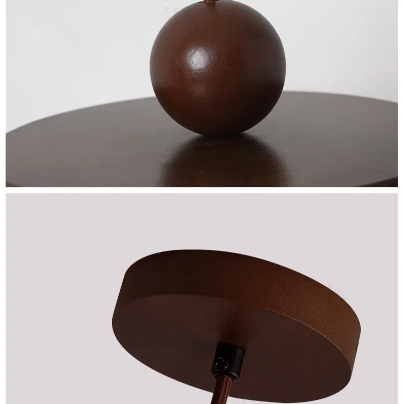 Wood Stone LED Pendant Chandelier Vintage Loft Adjustable Hang Lamp