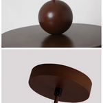 Wood Stone LED Pendant Chandelier Vintage Loft Adjustable Hang Lamp