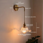 Nordic LED Glass Copper Wall Sconce Modern Living Room Bedroom Light