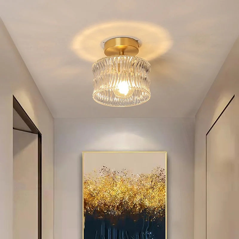 LED Glass Ceiling Lamp for Interior Decor