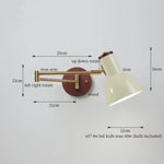 White Pumpkin LED Wall Light Fixture Swing Arm Nordic Modern Wandlamp