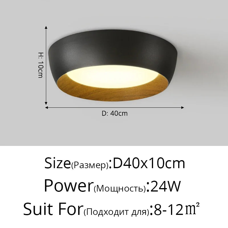 Nordic LED Ceiling Lamp for Living Room Bedroom, Surface Mounted Luminaire