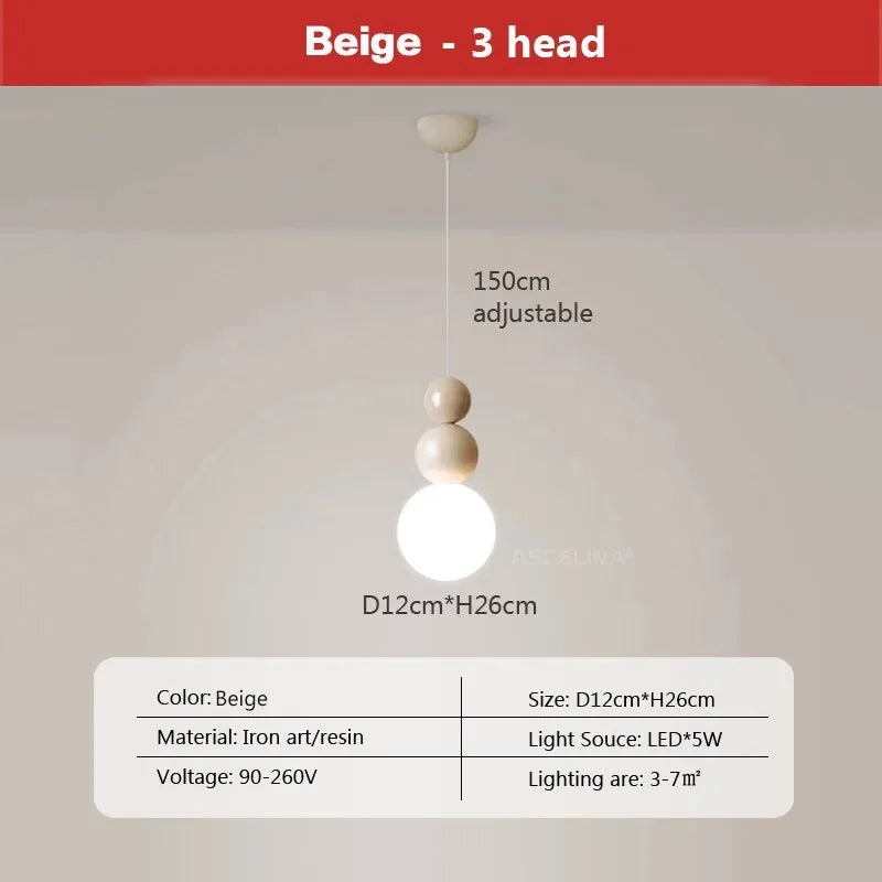 Macaroon LED Pendant Light for Bedroom Living Room Decor