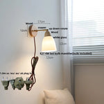 Ceramic Wood Up Down Rotate LED Wall Sconce Light Fixtures