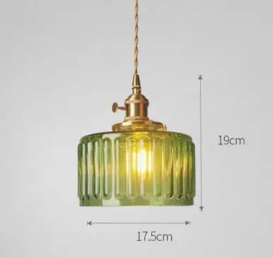 Blue Glass Pendant Lights for Bedroom Dinning Living Room