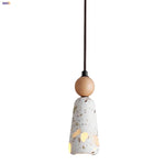 Stone Terrazzo LED Pendant Lights - Modern Nordic Adjustable Hanging Lamp