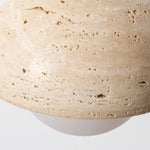 Wire LED Wall Lamp Yellow Travertine White Glass Nordic Stair Light