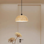 Afralia™ Stone Cave Yellow LED Pendant Lights for Home Decor and Wabi Sabi Style