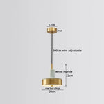 Marble Copper LED Pendant Light - Modern Hanging Lamp Chandelier