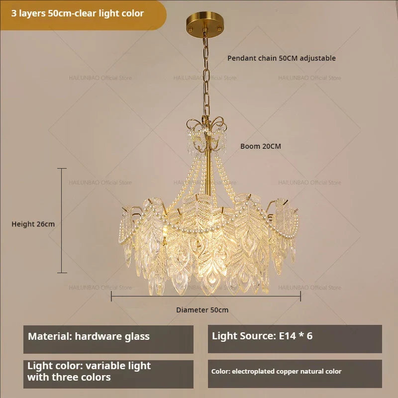 Crystal Chandelier Light: French Modern Luxury for Living Room, Dining Room, Bedroom