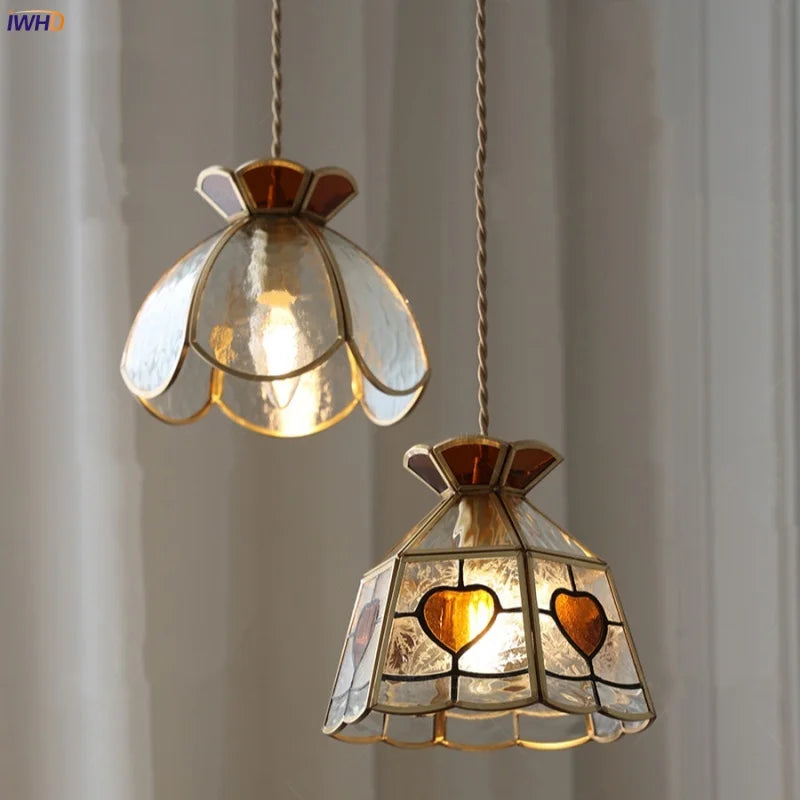 Flower Glass LED Pendant Light, Nordic Design, Adjustable Wire, Modern Living Room Decor