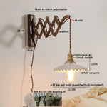 Walnut Copper LED Wall Lights - Modern Bedroom Balcony Living Room Decor