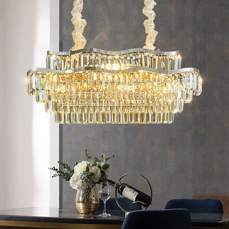 Crystal Chandelier LED Lighting for Luxury Living Room, Bedroom, Dining Room