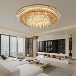 Amber Crystal Ceiling Chandelier: Luxe LED Home Decor Light Fixture