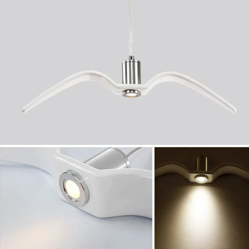 Seagull Resin LED Chandelier for Living Dining Room - Suspension Ceiling Light